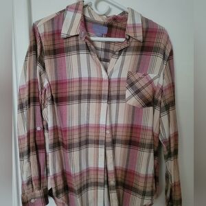 Laura Scott Plaid Button Up